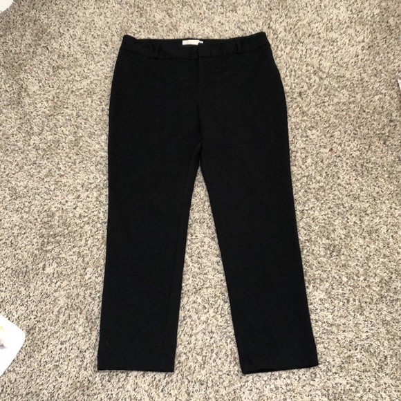 MICHAEL Michael Kors Ankle Straight Leg Pants Size 14P Black - Picture 2 of 9